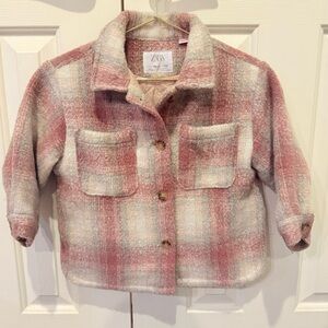 Zara Girls Plaid Jacket